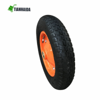 Cheap 3.50-8 rubber pneumatic wheel for garden wheelbarrow