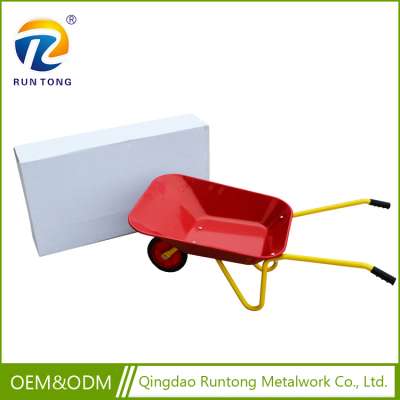 Competitive Price Garden Toy Metal Red Wheelbarrow Wholesale