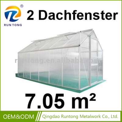 Low Cost Commercial Plastic Polycarbonate PE Single Span Easily Assembled Complete Agricultural Greenhouse