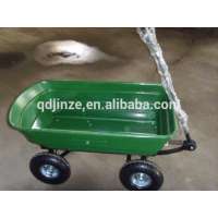 High quality TC2145 4 wheels garden tool cart,dump trolley manufacturer