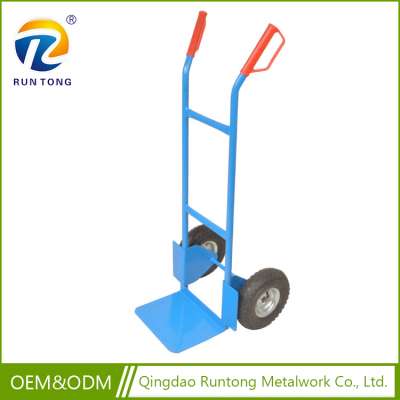 Factory Cheap Useful Hand Truck Trolley with 2 Pneumatic Rubber Wheels